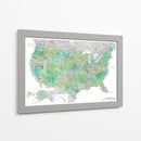 Mapa muy detallado de los Estados Unidos Oriole  - Rosana Laiz Blursbyai | Cuadro decorativo de Canvas Lab