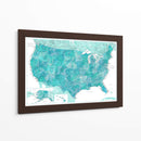 Mapa muy detallado de las aguas caribeñas de los Estados Unidos - Rosana Laiz Blursbyai | Cuadro decorativo de Canvas Lab