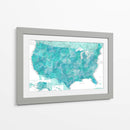Mapa muy detallado de las aguas caribeñas de los Estados Unidos - Rosana Laiz Blursbyai | Cuadro decorativo de Canvas Lab