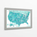 Mapa muy detallado de las aguas caribeñas de los Estados Unidos - Rosana Laiz Blursbyai | Cuadro decorativo de Canvas Lab