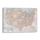 Mapa muy detallado de los Estados Unidos Lucille - Rosana Laiz Blursbyai | Cuadro decorativo de Canvas Lab