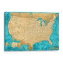 Mapa muy detallado de los Estados Unidos Lexy - Rosana Laiz Blursbyai | Cuadro decorativo de Canvas Lab