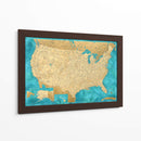 Mapa muy detallado de los Estados Unidos Lexy - Rosana Laiz Blursbyai | Cuadro decorativo de Canvas Lab