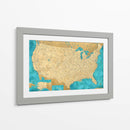 Mapa muy detallado de los Estados Unidos Lexy - Rosana Laiz Blursbyai | Cuadro decorativo de Canvas Lab