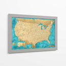 Mapa muy detallado de los Estados Unidos Lexy - Rosana Laiz Blursbyai | Cuadro decorativo de Canvas Lab