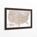 Mapa muy detallado de los Estados Unidos Calista - Rosana Laiz Blursbyai | Cuadro decorativo de Canvas Lab