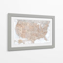 Mapa muy detallado de los Estados Unidos Calista - Rosana Laiz Blursbyai | Cuadro decorativo de Canvas Lab
