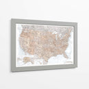 Mapa muy detallado de los Estados Unidos Calista - Rosana Laiz Blursbyai | Cuadro decorativo de Canvas Lab