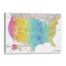 Mapa muy detallado de los Estados Unidos Jude - Rosana Laiz Blursbyai | Cuadro decorativo de Canvas Lab