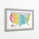 Mapa muy detallado de los Estados Unidos Jude - Rosana Laiz Blursbyai | Cuadro decorativo de Canvas Lab