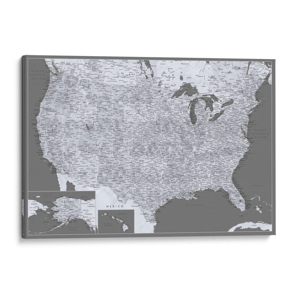 Mapa muy detallado de los Estados Unidos Paolo - Rosana Laiz Blursbyai | Cuadro decorativo de Canvas Lab