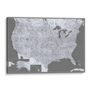 Mapa muy detallado de los Estados Unidos Paolo - Rosana Laiz Blursbyai | Cuadro decorativo de Canvas Lab