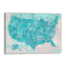Mapa muy detallado de los Estados Unidos Harriet - Rosana Laiz Blursbyai | Cuadro decorativo de Canvas Lab