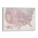 Mapa muy detallado de los Estados Unidos Madelia - Rosana Laiz Blursbyai | Cuadro decorativo de Canvas Lab