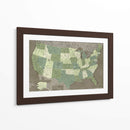 Mapa muy detallado de los Estados Unidos Camo - Rosana Laiz Blursbyai | Cuadro decorativo de Canvas Lab