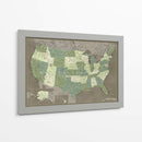 Mapa muy detallado de los Estados Unidos Camo - Rosana Laiz Blursbyai | Cuadro decorativo de Canvas Lab