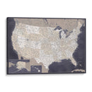 Mapa muy detallado de los Estados Unidos Glyn - Rosana Laiz Blursbyai | Cuadro decorativo de Canvas Lab