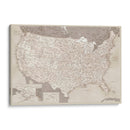 Mapa muy detallado de los Estados Unidos Gentry - Rosana Laiz Blursbyai | Cuadro decorativo de Canvas Lab