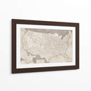 Mapa muy detallado de los Estados Unidos Gentry - Rosana Laiz Blursbyai | Cuadro decorativo de Canvas Lab