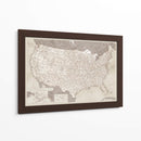 Mapa muy detallado de los Estados Unidos Gentry - Rosana Laiz Blursbyai | Cuadro decorativo de Canvas Lab