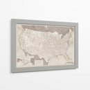 Mapa muy detallado de los Estados Unidos Gentry - Rosana Laiz Blursbyai | Cuadro decorativo de Canvas Lab