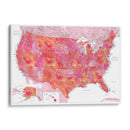 Mapa muy detallado de los Estados Unidos Tatiana - Rosana Laiz Blursbyai | Cuadro decorativo de Canvas Lab
