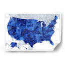 Mapa muy detallado de los Estados Unidos Gulzar - Rosana Laiz Blursbyai | Cuadro decorativo de Canvas Lab