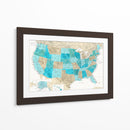Mapa muy detallado de los Estados Unidos Uxia - Rosana Laiz Blursbyai | Cuadro decorativo de Canvas Lab