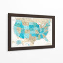 Mapa muy detallado de los Estados Unidos Uxia - Rosana Laiz Blursbyai | Cuadro decorativo de Canvas Lab