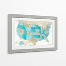 Mapa muy detallado de los Estados Unidos Uxia - Rosana Laiz Blursbyai | Cuadro decorativo de Canvas Lab
