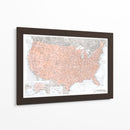 Mapa muy detallado de los Estados Unidos Lynette - Rosana Laiz Blursbyai | Cuadro decorativo de Canvas Lab