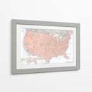Mapa muy detallado de los Estados Unidos Lynette - Rosana Laiz Blursbyai | Cuadro decorativo de Canvas Lab