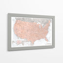 Mapa muy detallado de los Estados Unidos Lynette - Rosana Laiz Blursbyai | Cuadro decorativo de Canvas Lab