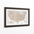 Mapa muy detallado de los Estados Unidos Kacia - Rosana Laiz Blursbyai | Cuadro decorativo de Canvas Lab