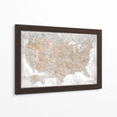 Mapa muy detallado de los Estados Unidos Kacia - Rosana Laiz Blursbyai | Cuadro decorativo de Canvas Lab