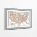 Mapa muy detallado de los Estados Unidos Kacia - Rosana Laiz Blursbyai | Cuadro decorativo de Canvas Lab
