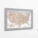 Mapa muy detallado de los Estados Unidos Kacia - Rosana Laiz Blursbyai | Cuadro decorativo de Canvas Lab