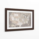Mapa muy detallado de los Estados Unidos Davey - Rosana Laiz Blursbyai | Cuadro decorativo de Canvas Lab
