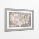 Mapa muy detallado de los Estados Unidos Davey - Rosana Laiz Blursbyai | Cuadro decorativo de Canvas Lab