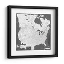 Mapa muy detallado de los Estados Unidos Olson II - Rosana Laiz Blursbyai | Cuadro decorativo de Canvas Lab