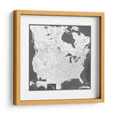 Mapa muy detallado de los Estados Unidos Olson II - Rosana Laiz Blursbyai | Cuadro decorativo de Canvas Lab