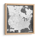 Mapa muy detallado de los Estados Unidos Olson II - Rosana Laiz Blursbyai | Cuadro decorativo de Canvas Lab