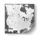 Mapa muy detallado de los Estados Unidos Olson II - Rosana Laiz Blursbyai | Cuadro decorativo de Canvas Lab
