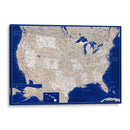 Mapa muy detallado de los Estados Unidos Kameryn - Rosana Laiz Blursbyai | Cuadro decorativo de Canvas Lab