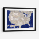 Mapa muy detallado de los Estados Unidos Kameryn - Rosana Laiz Blursbyai | Cuadro decorativo de Canvas Lab