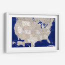 Mapa muy detallado de los Estados Unidos Kameryn - Rosana Laiz Blursbyai | Cuadro decorativo de Canvas Lab