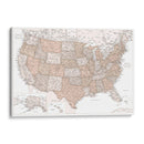 Mapa muy detallado de los Estados Unidos Louie - Rosana Laiz Blursbyai | Cuadro decorativo de Canvas Lab