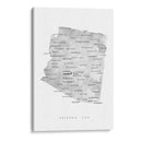 Mapa acuarela en escala de grises de Arizona, EUA - Rosana Laiz Blursbyai | Cuadro decorativo de Canvas Lab