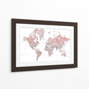 Mapa mundial detallado con ciudades Piper - Rosana Laiz Blursbyai | Cuadro decorativo de Canvas Lab