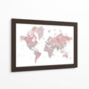 Mapa mundial detallado con ciudades Piper - Rosana Laiz Blursbyai | Cuadro decorativo de Canvas Lab